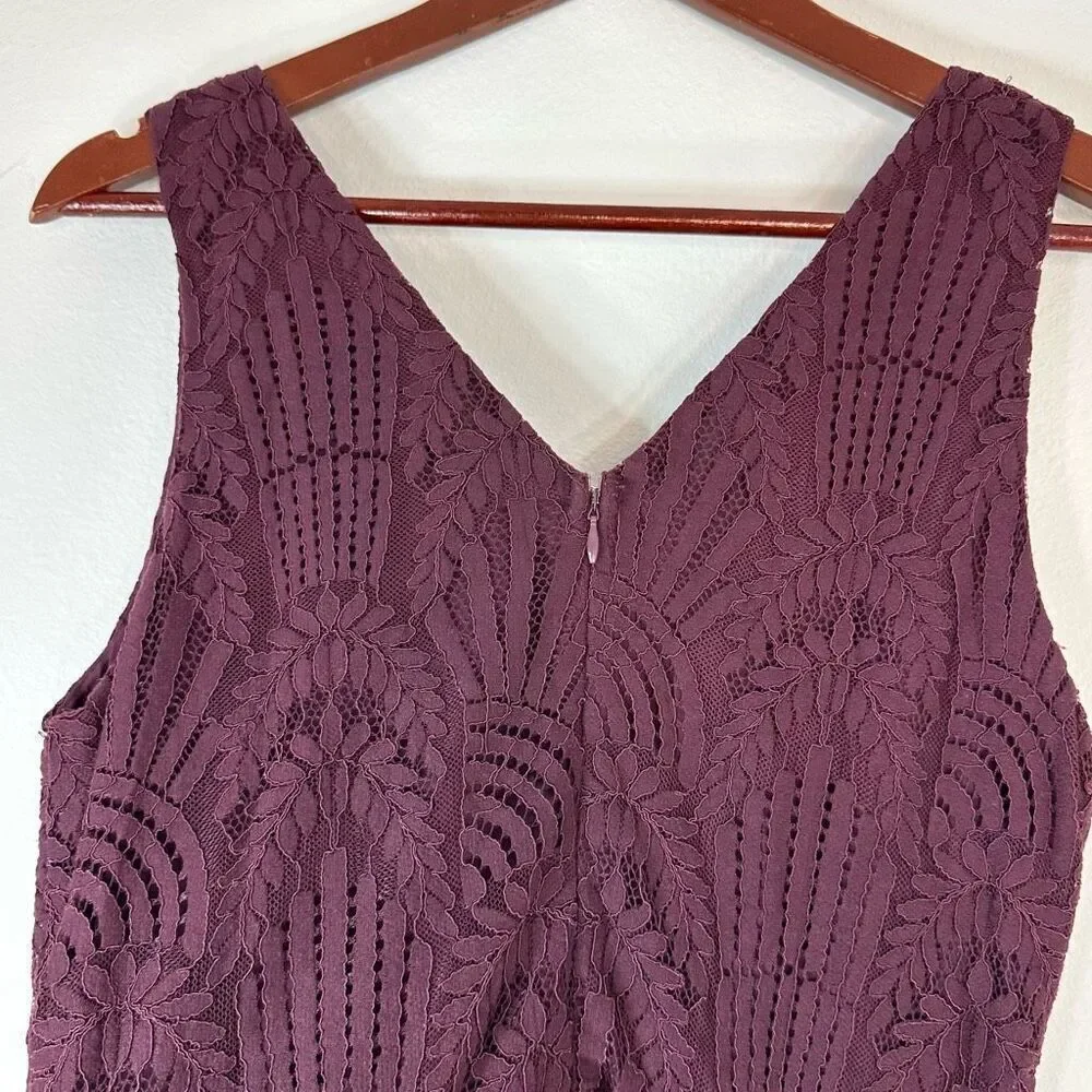 Altar’d State Madie Purple All Over Lace Jumpsuit Romper Womens Medium Boho Chic
